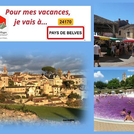 Au Lilas Rose Maison Entre Campagne Et Village Belves Exterior photo